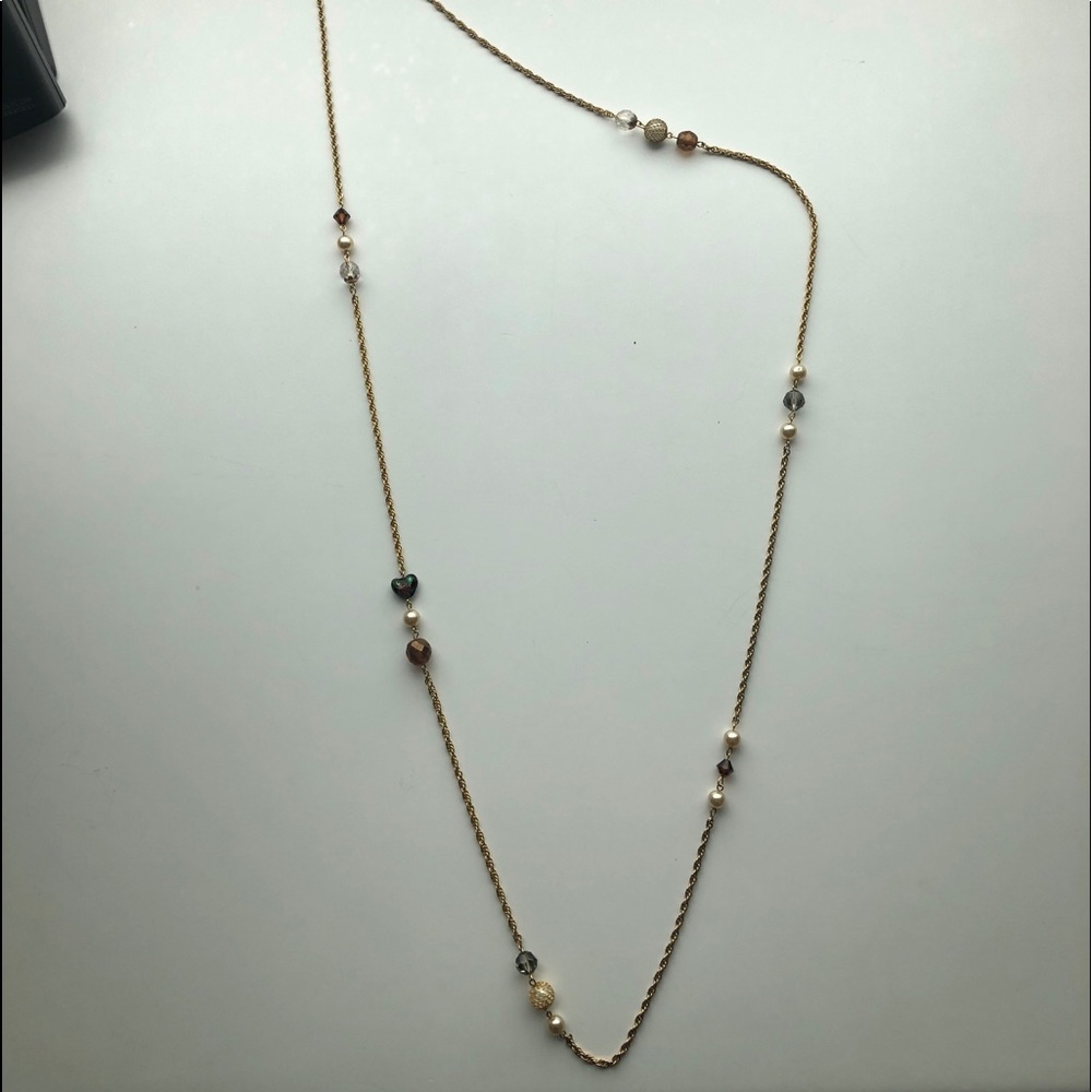 Gold charm necklace